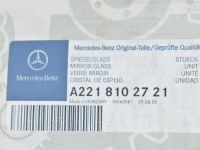 Mercedes-Benz S (W221) 2005-2013 Стекло зеркала, левый (обогрев) Запчасть код: A2218102721
Дополнительные замеча...