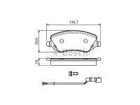 Lancia Thesis 2002-2009 ТОРМОЗНЫЕ КОЛОДКИ ТОРМОЗНЫЕ КОЛОДКИ для LANCIA THESIS (841AX) Bra...
